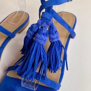 Marc Fisher Crystal Tassel Flat Sandal